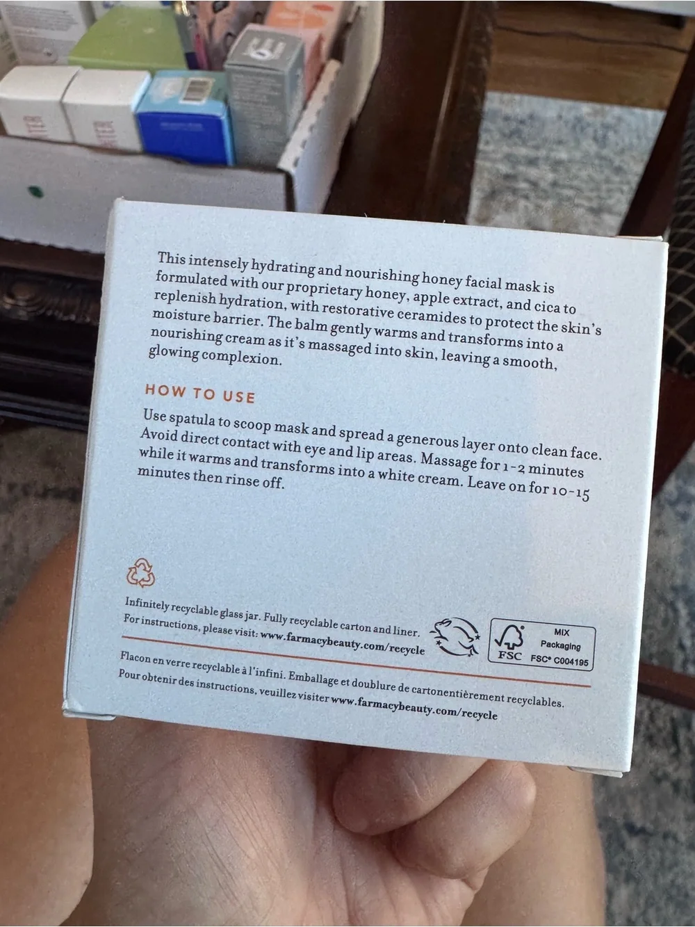 Farmacy Honey Potion Plus Hydrating Mask - White & Honey Brown $45 Retail
